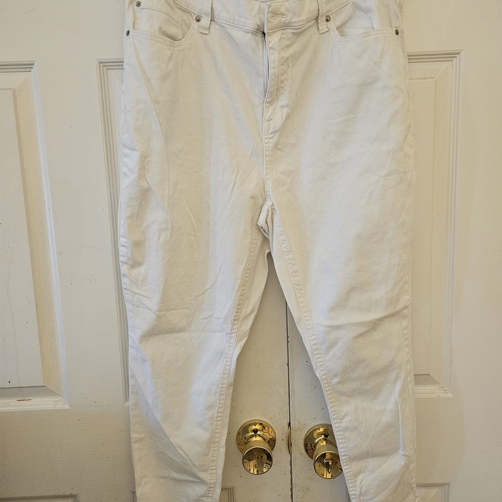 Celebrity Pink High Waisted Skinny White Jeans Size 20